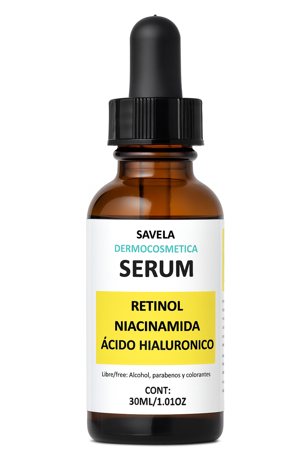 Serum Retinol, Niacinamida y Ácido Hialurónico.
